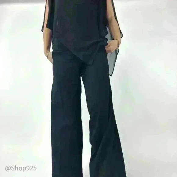 Le Chateau Black  Inverted V Jumpsuit - Picture 5 of 9